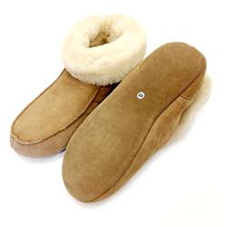 Leibersperger Hausschuh aus Lammfell Hüttenschuh Hüttenpatschen Damen Herren Unisex Winter-Sommer Hausschuhe Naturprodukt atmungsaktiv (numeric_36) von Leibersperger