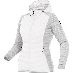 Leibwächter Damen Hybridjacke Winterjacke Übergangsjacke Jacke Casual Line mit Kapuze (34, weiß) von Leibwächter