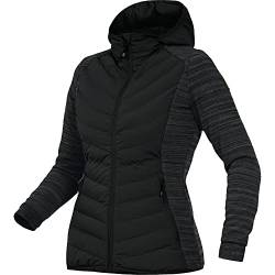 Leibwächter Damen Hybridjacke Winterjacke Übergangsjacke Jacke Casual Line mit Kapuze (46, schwarz) von Leibwächter