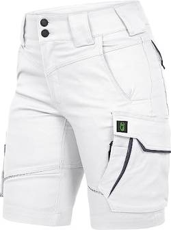 Leibwächter Kurzehose Damen Shorts Flex LINE weiß-grau Nr. FLXDK24 Größe 36 von Leibwächter