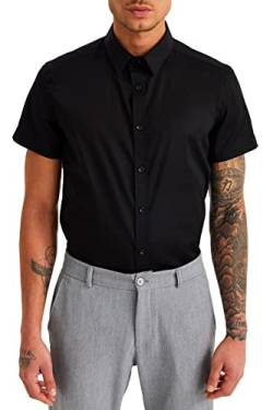 Leif Nelson Hemd Herren für Freizeit | Slim Fit Kurzarm Hemd Herren Stehkragen & Trachtenhemd Herren | Freizeithemden für Herren | Herren Hemd Kurzarm | Hemden Shirt für Herren-Männer| LN-3432 von Leif Nelson