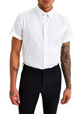 Leif Nelson Hemd Herren für Freizeit | Slim Fit Kurzarm Hemd Herren Stehkragen & Trachtenhemd Herren | Freizeithemden für Herren | Herren Hemd Kurzarm | Hemden Shirt für Herren-Männer| LN-3432 von Leif Nelson