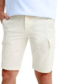 Leif Nelson Herren Cargo Hose Shorts Sommer Kurze Hose Chino Bermuda Stretch Slim Fit LN1345; W32; Beige von Leif Nelson