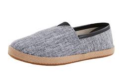 Leif Nelson Herren Espadrilles Schuhe weiße Freizeitschuhe Sommer leichte Flache Männer Sommerschuhe Jungen Slipper Sneaker LN-200 Grau Schwarz 41 von Leif Nelson