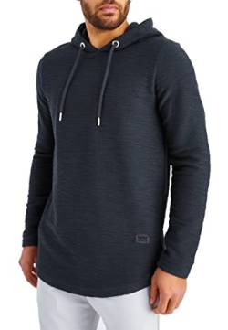 Leif Nelson Herren Kapuzenpullover Slim Fit Baumwolle-Anteil Basic weißer Männer Hoodie Kapuzenshirt Pulli Langarm Jungen schwarzer Pullover-Shirt mit Kapuze LN6300 Anthrazit Small von Leif Nelson