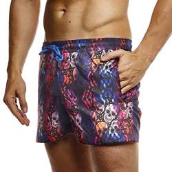 Leif Nelson Herren Sommer Badeshorts mit Taschen Männer Badehose Schwimmshorts Herren Schwimmhose-Beachshorts Jungen Strand Shorts Kurze Hosen Cargo Bermuda Chino LN92540-515 bunt Small von Leif Nelson