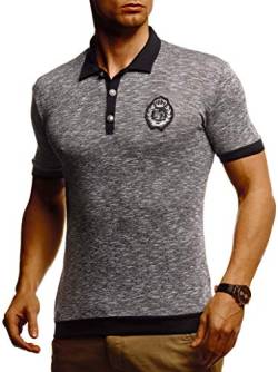 Leif Nelson Herren Sommer T-Shirt Polo Shirt Slim Fit Baumwolle-Anteil Cooles Basic Männer T-Shirt Polo-Kragen Jungen Kurzarmshirt O-Neck Kurzarm Lang LN5105T Schwarz XX-Large von Leif Nelson