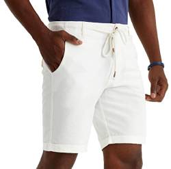 Leif Nelson Kurze Hose Herren Bermuda Leinen Shorts Leinenhose Stoffhose Leinenshorts Männer Sommerhose Jungen Freizeithose LN9490 Ecru M von Leif Nelson