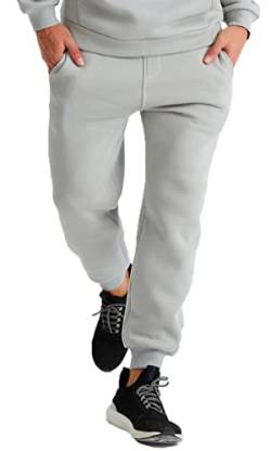 Leif Nelson Oversize Jogginghose Grau Baumwolle Männer Jogger Freizeithose Sweatpants für Freizeit Casual Größe L von Leif Nelson