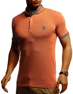 Leif Nelson Sommer Poloshirt Kurzarm Herren T-Shirt Kragen (Rot, Größe XL) - Casual Männer Poloshirts lang Baumwolle - Polo Shirt for Men Tshirt von Leif Nelson