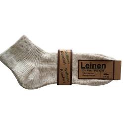 Leinen 6 Paar Kurzschaft Socken Füsslinge Baumwolle Naht Wellness (39-42) von Leinen