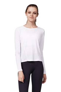 Leisofter Damen Yoga T-Shirt Fitness Sport Training T-Shirt Sportshirt Laufshirt Rückenfrei Gym Yoga Oberteile Langarm Loose von Leisofter