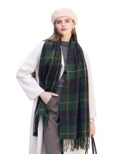 Leisofter Schal Damen Elegante Kaschmir Pashmina Schals Für Herbst Winter Lange Warmer Karierter Schal, 175 * 65cm von Leisofter