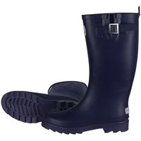 Leitfeuer Gummistiefel Damen Regenstiefel unifarben - weitenverstellbarer Schaft Anziehhilfe von Leitfeuer