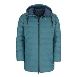 Leitfeuer Herren PU-Parka Regenjacke gesteppt unifarben - Regenmantel Outdoor-Jacke in Petrol Größe M von Leitfeuer