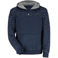 Leitfeuer Kapuzenpullover Herren Sweathoody Hoodie Allover-Print Maritim an Ärmel und Schulter von Leitfeuer