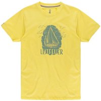 Leitfeuer T-Shirt Herren Sommershirt mit Front-Print Segelschiff und Rundhalsausschnitt von Leitfeuer