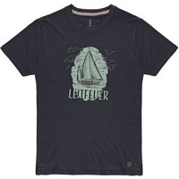 Leitfeuer T-Shirt Herren Sommershirt mit Front-Print Segelschiff und Rundhalsausschnitt von Leitfeuer