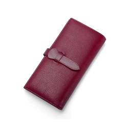 Lejdi Business-Geldbörsen for Damen, Geld-Organizer, Geldscheinklammern, Kartenetuis, Geldbörse, echtes Leder (Color : Red) von Lejdi