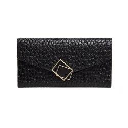 Lejdi Damen-Business-Geldbörsen, Geldscheinklammern, Kartenetuis aus echtem Leder, Handtaschen, Geld-Organizer, Geldbörsen (Color : Black) von Lejdi