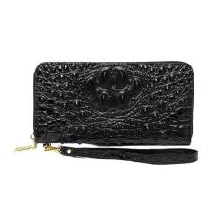 Lejdi Retro-Damen-Geldscheinklammern, Geldbörsen, Business-Handtaschen, Kartenetuis, Münzbörsen, Geld-Organizer aus echtem Leder (Color : Black) von Lejdi