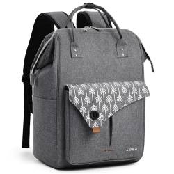 Lekesky Rucksack für Damen, Reisen, Laptop-Rucksack, extra großer Rucksack für Damen und Herren, 43,9 cm (17,3 Zoll) Laptop-Rucksack, grau, grau von Lekesky