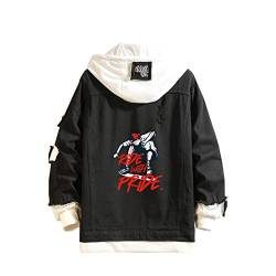 Lemany Skateboarding Jeansjacke Skateboarding Hoodie Sweatshirt Anime Jeansjacke für Männer Frauen von Lemany