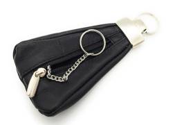 Lemasi echt Leder Reißverschluss Schlüsseletui Schlüsselgarage Schlüsseltasche (Schwarz) von Lemasi