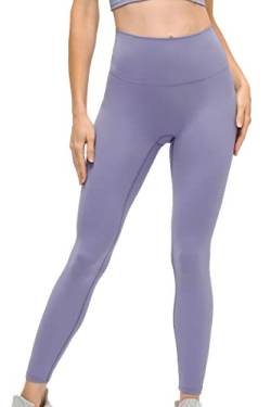 Lemedy Damen hohe Taille Tight Yoga Pants Workout sportliche Leggings (Lavender, S) von Lemedy