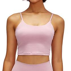 Lemedy Sport-BH, für Damen, gepolstert, Fitness, Workout, Laufshirt, Yoga, Tanktop - Pink - small von Lemedy