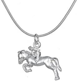 Lemegeton Pferdefahrer-Halskette mit Anhänger für Damen, Cowgirl, Pferde-Liebhaber, Tierschmuck von Lemegeton
