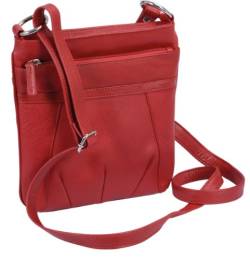 Damentasche LEMONDO, in Echt-Leder, rot, 23x20x4cm von Lemondo