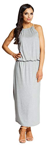 Lemoniade Damen Sommerkleid mit ausgefallenem Schnitt Made in EU, Modell 3 Hellgrau, Gr. M (38) von Lemoniade