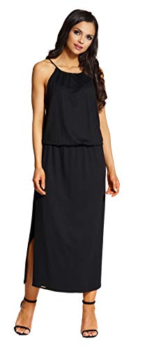 Lemoniade Damen Sommerkleid mit ausgefallenem Schnitt Made in EU, Modell 3 Schwarz, Gr. S (36) von Lemoniade