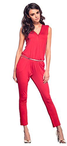 Lemoniade eleganter Jumpsuit in verschiedenen Varianten und Farben, Modell 1 Rot, Gr. M (36/38) von Lemoniade