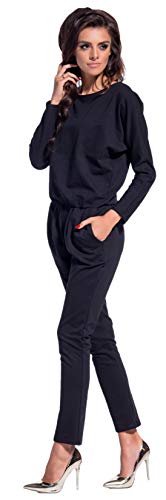 Lemoniade eleganter Jumpsuit in verschiedenen Varianten und Farben, Modell 3 Schwarz, Gr. L (38/40) von Lemoniade