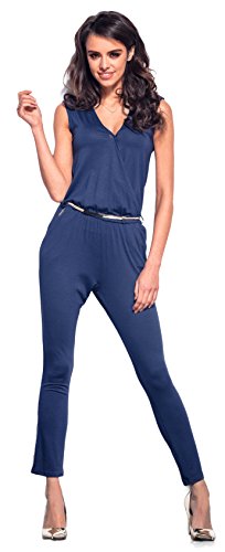 Lemoniade eleganter Jumpsuit in verschiedenen Varianten und Farben (XL (40/42), Modell 1 Navy) von Lemoniade