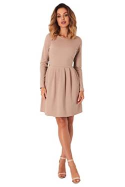 Lemoniade trendiges Kleid mit Langen Ärmeln und kurzem Rock (L, Modell 1 Cappuccino) von Lemoniade