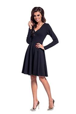 Lemoniade trendiges Kleid mit Langen Ärmeln und kurzem Rock (S (36), Modell 3 Schwarz) von Lemoniade