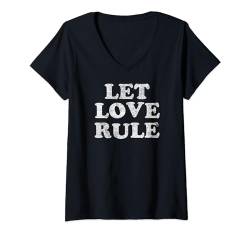 Lenny Kravitz – Let Love Rule Text T-Shirt mit V-Ausschnitt von Lenny Kravitz Official