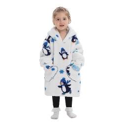 Lenugeo Blanket Hoodie Decke Kleine Kinder, Tragbare Kuscheldecke mit Ärmeln und Kapuze, Oversize Decken Pullover Kuschel Pulli, Übergroße Kuschelpullover Für Mädchen Jungen 2-6 Jahren von Lenugeo