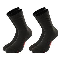 2 PAAR LENZ RUNNING 2.0 Winter Laufsocken Thermosocken Outdoor - Socken 075(35-38,BLACK/GREY - schwarz, grau) von Lenz