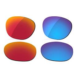 LenzReborn Polarisierte Gläser, kompatibel mit Ray-Ban RB4171-54 Sonnenbrille – weitere Optionen, Feuerrot + Eisblau, Einheitsgröße von LenzReborn