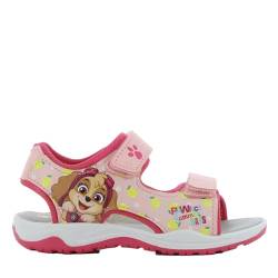 Leomil PAW PATROL Sandalen Kinder von 2 bis 6 Jahre, Kinderschuhe für Mädchen mit Paw Patrol Skye Motiv 25 EU, Sommer Schuhe mit Klettverschluss, ideal für Schönes Wetter, Rosa von Leomil