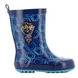 PAW PATROL Gummistiefel Jungen von 1 bis 6 Jahre, Ungefütterte Warme Regenstiefel mit Chase und Marshall Motiv 22 EU, Wasserdichte Regenschuhe Mädchen, Bequemer Kinderschuhe, Schlupfstiefel, Blau von Leomil