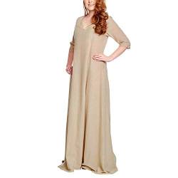 Leonardo Carbone Mittelalter Damen Unterkleid Silja Kurzarm Baumwolle beige - L von Leonardo Carbone