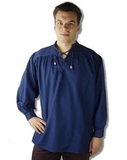 Leonardo Carbone Mittelalter Markthemd - Herren Colin XXXL/blau von Leonardo Carbone