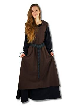 Leonardo Carbone Mittelalter Marktkleid - Damen Überkleid Minaela L/DKL braun von Leonardo Carbone