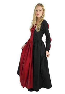 Leonardo Carbone New Romantic - Damen Langes Gothic Kleid Medusa XXL/schwarz/rot von Leonardo Carbone