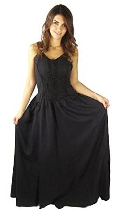 Leonardo Carbone Tageskleidung - Damen Langes Gothic Kleid Muriella XXL/schwarz von Leonardo Carbone